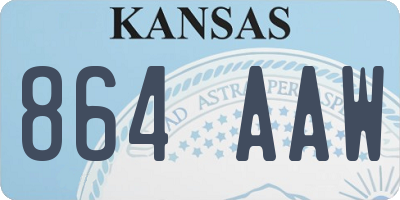 KS license plate 864AAW