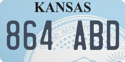 KS license plate 864ABD