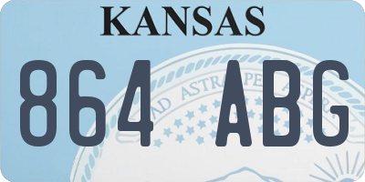 KS license plate 864ABG