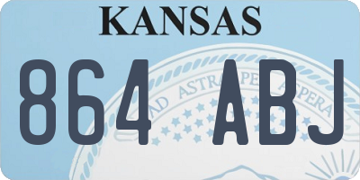 KS license plate 864ABJ