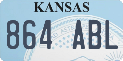 KS license plate 864ABL