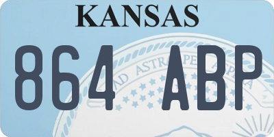 KS license plate 864ABP