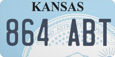 KS license plate 864ABT