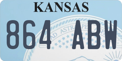 KS license plate 864ABW