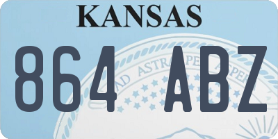 KS license plate 864ABZ