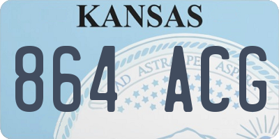 KS license plate 864ACG
