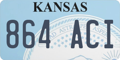KS license plate 864ACI