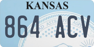 KS license plate 864ACV
