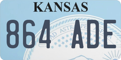 KS license plate 864ADE