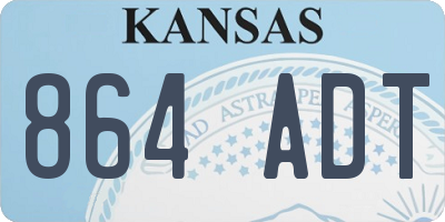 KS license plate 864ADT