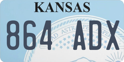 KS license plate 864ADX