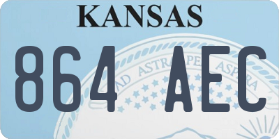 KS license plate 864AEC