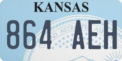 KS license plate 864AEH