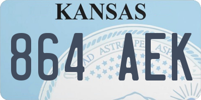 KS license plate 864AEK