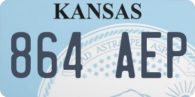 KS license plate 864AEP