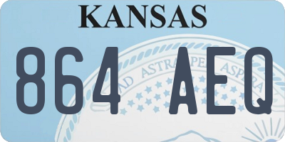 KS license plate 864AEQ