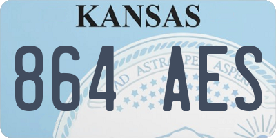 KS license plate 864AES