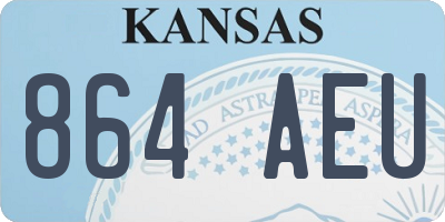 KS license plate 864AEU