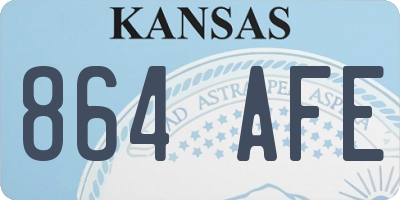 KS license plate 864AFE
