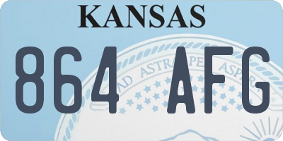 KS license plate 864AFG