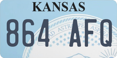 KS license plate 864AFQ