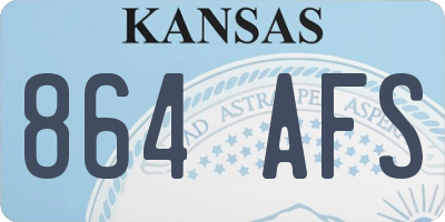 KS license plate 864AFS