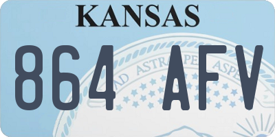 KS license plate 864AFV
