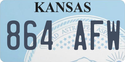 KS license plate 864AFW