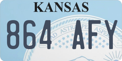 KS license plate 864AFY