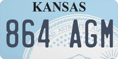 KS license plate 864AGM