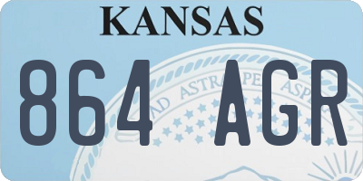 KS license plate 864AGR