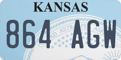 KS license plate 864AGW