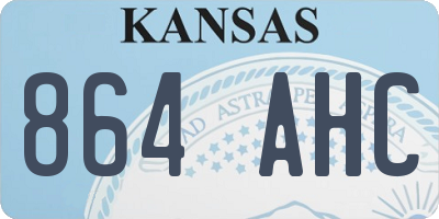 KS license plate 864AHC