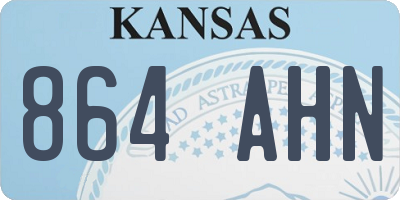 KS license plate 864AHN