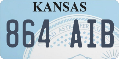 KS license plate 864AIB