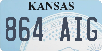 KS license plate 864AIG