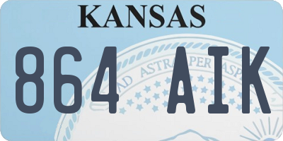 KS license plate 864AIK