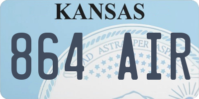 KS license plate 864AIR