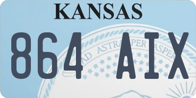 KS license plate 864AIX