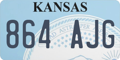 KS license plate 864AJG