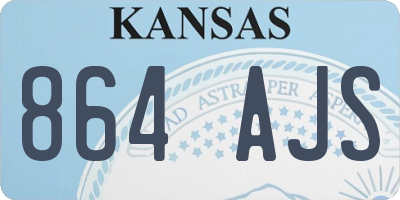 KS license plate 864AJS