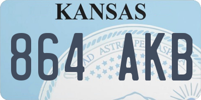 KS license plate 864AKB