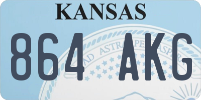KS license plate 864AKG