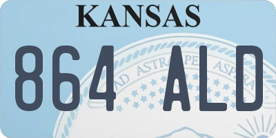 KS license plate 864ALD