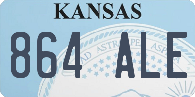KS license plate 864ALE