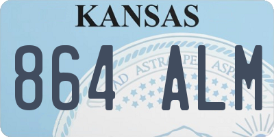 KS license plate 864ALM