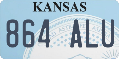 KS license plate 864ALU