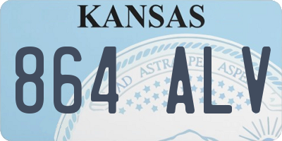 KS license plate 864ALV