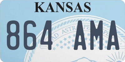 KS license plate 864AMA