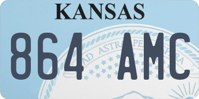 KS license plate 864AMC